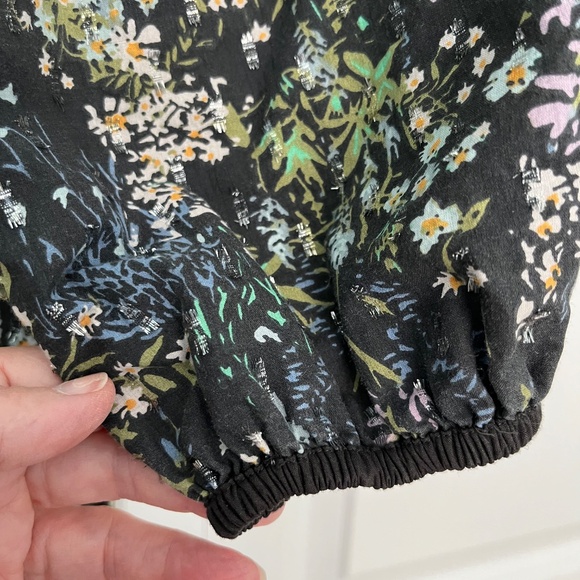 LC Lauren Conrad Romantic Floral Square Neck 3/4 Sleeve Blouse size Small - Picture 5 of 11